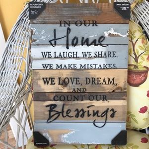In Our Home...Reclaimed Wood Wall Art